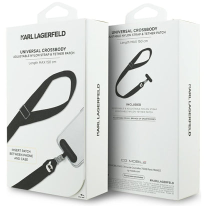 Κορδόνι Τηλεφώνου Karl Lagerfeld Karl Metal Logo, Μαύρο