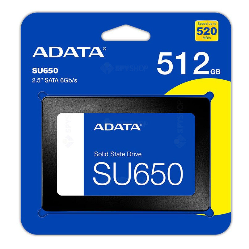 Στερεάς Κατάστασης Δίσκος (SSD) Adata SU650, 512GB, 2.5 ίντσες, SATA III ASU650SS-512GT-R