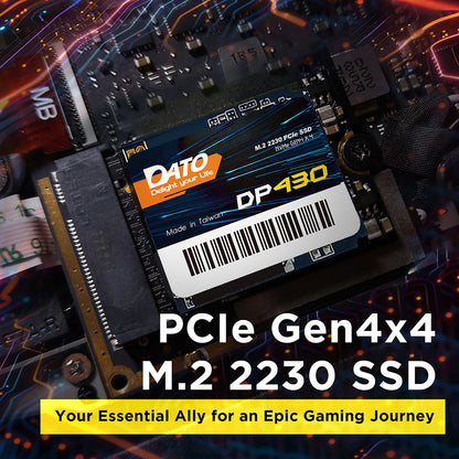Solid State Drive (SSD) Dato DP430, NVME M.2 2230, PCIE Gen4x4, 1TB, Μαύρο DP430SSD-1TB