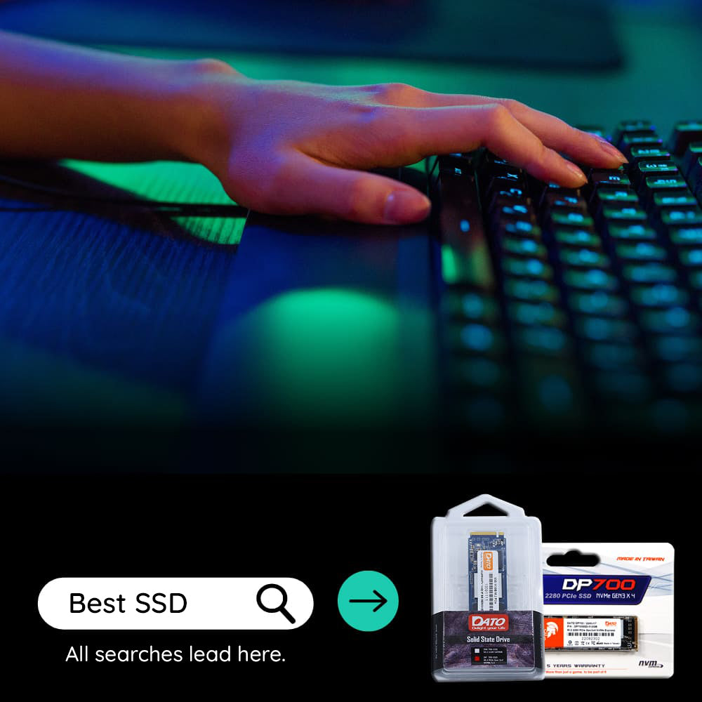 Solid State Drive (SSD) Dato, NVME M.2 2280, PCIe, 1TB, Μαύρο DP580-1TB