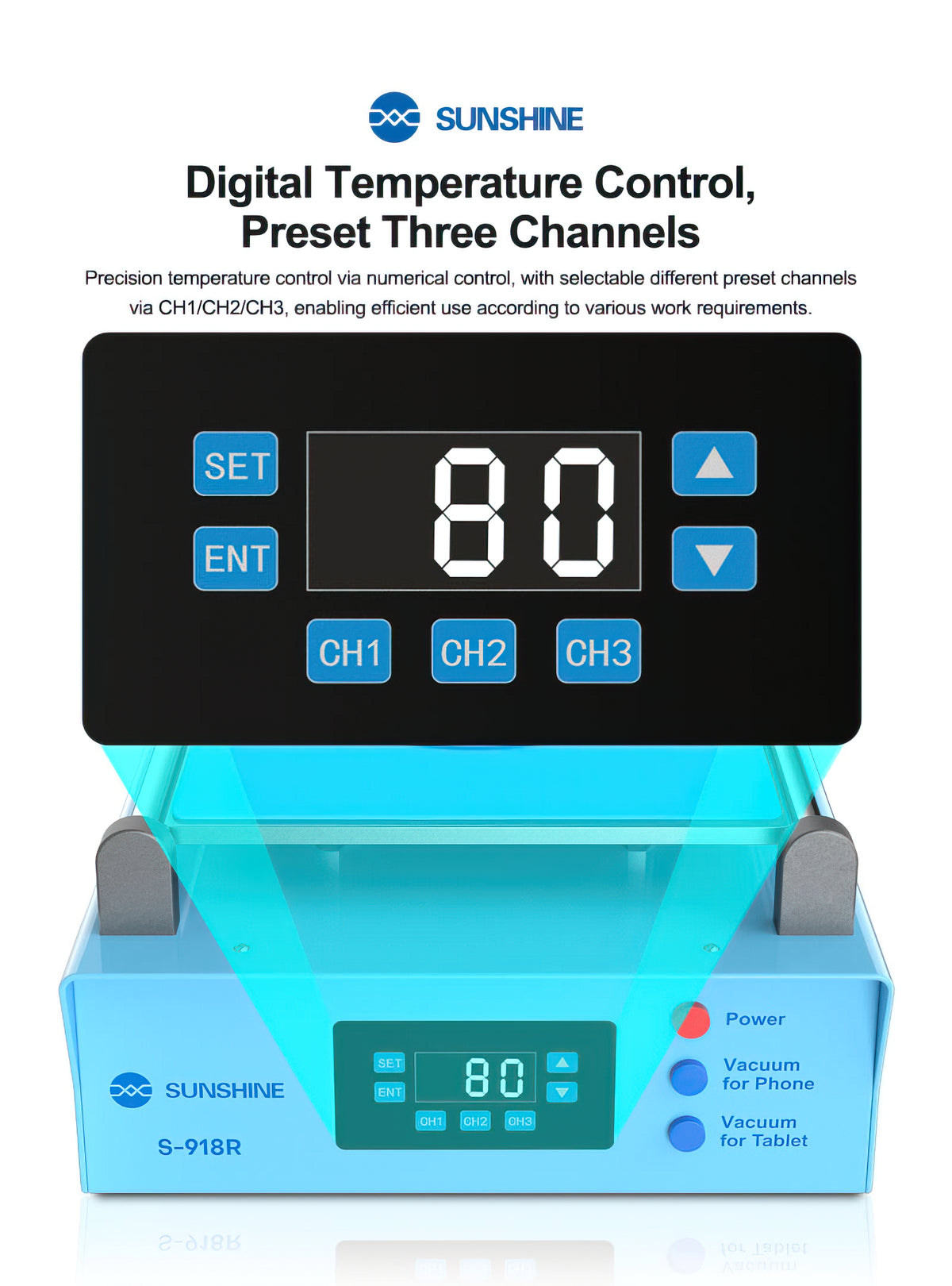 Touchscreen Display Separation Station Sunshine S-918R