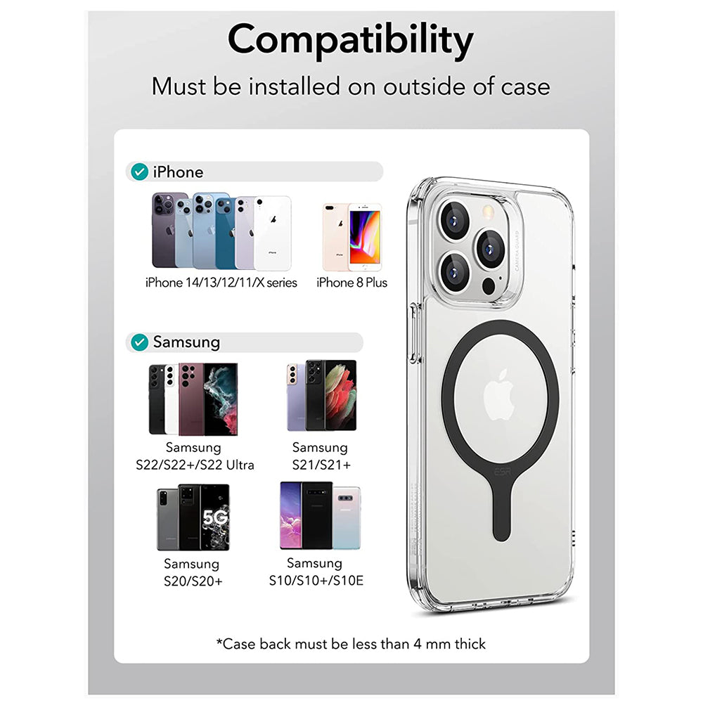 ESR HaloLock Metallic Sticker, Set of 2 Pieces, Black