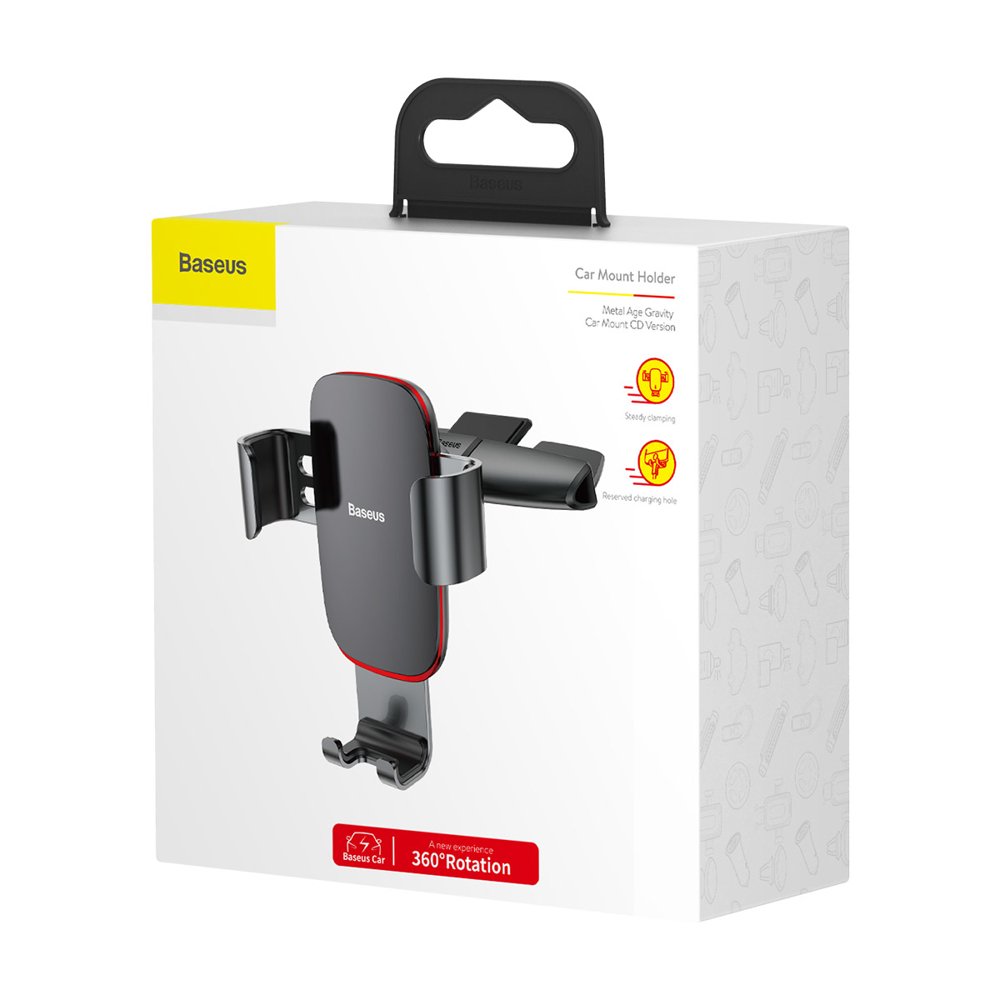 Baseus Metal Age Gravity Car Mount, Universal, Μαύρο SUYL-J01