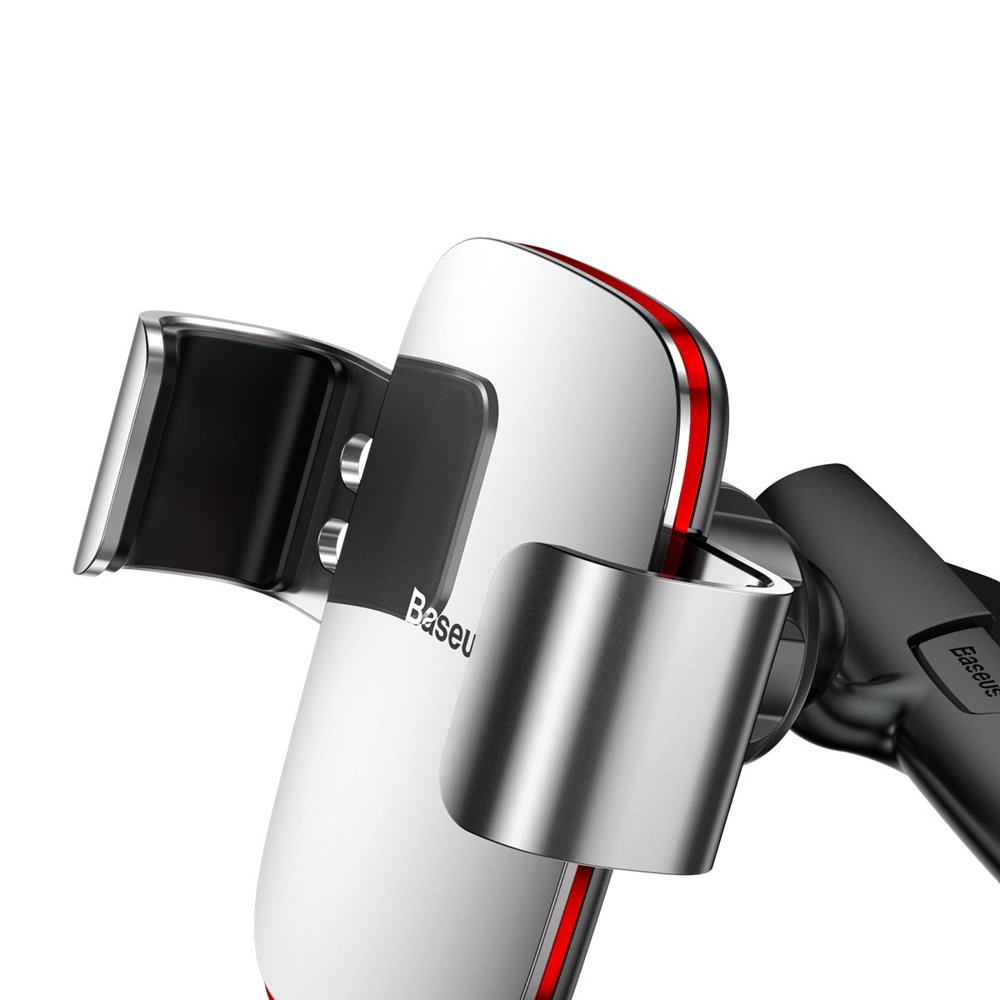 Baseus Metal Age Gravity Car Mount, Universal, Ασημί SUYL-J0S 