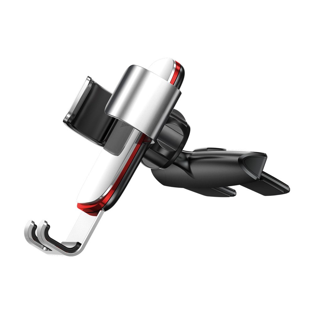 Baseus Metal Age Gravity Car Mount, Universal, Ασημί SUYL-J0S 