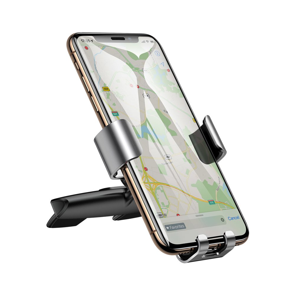 Baseus Metal Age Gravity Car Mount, Universal, Ασημί SUYL-J0S 