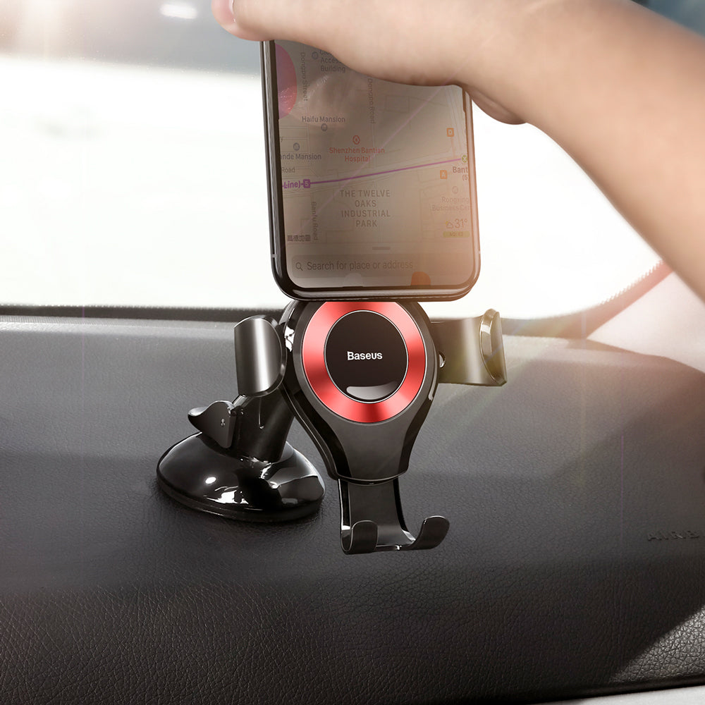 Baseus Osculum Gravity Car Mount, 63mm - 85mm, κόκκινο SUYL-XP09 