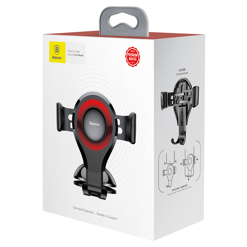 Baseus Osculum Gravity Car Mount, 63mm - 85mm, κόκκινο SUYL-XP09 