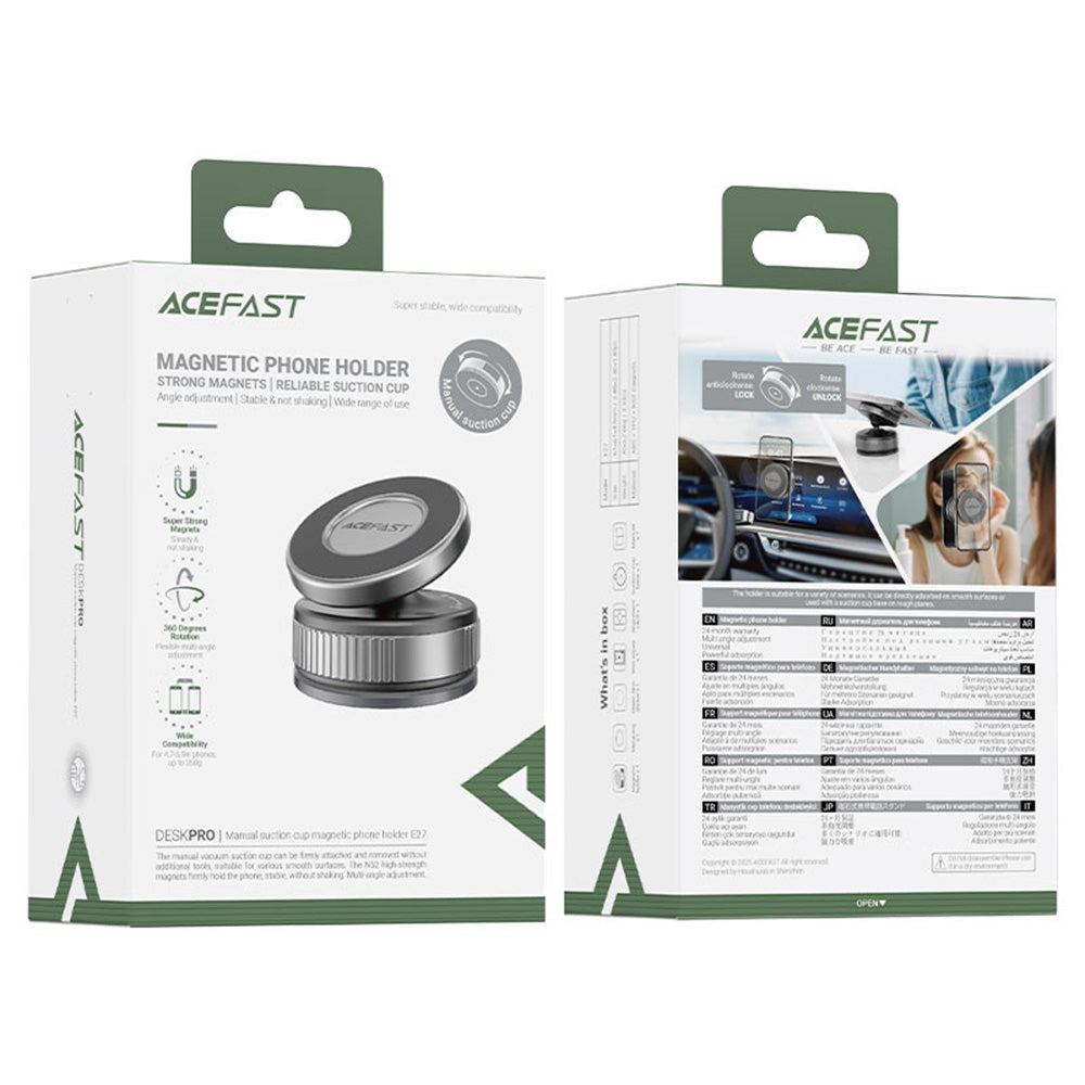 Μαγνητική Βάση Αυτοκινήτου Acefast E27, Παγκόσμια, Γκρι