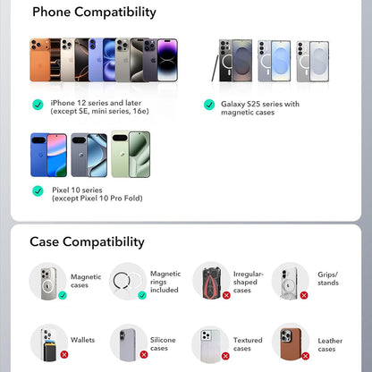 Μαγνητική Βάση Αυτοκινήτου ESR OmniLock Vent, Παγκόσμια, Μαύρη