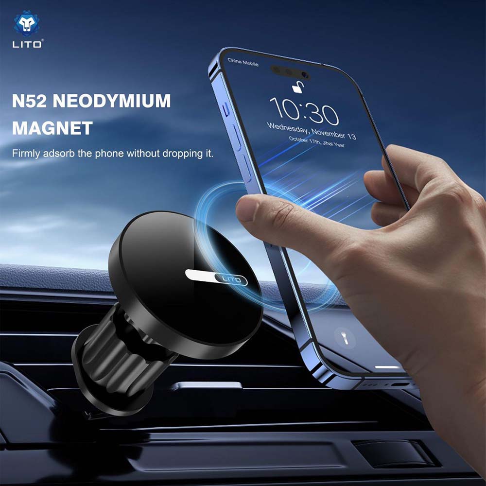 Μαγνητική Βάση Αυτοκινήτου Lito LT-W05, Παγκόσμια, Μαύρη