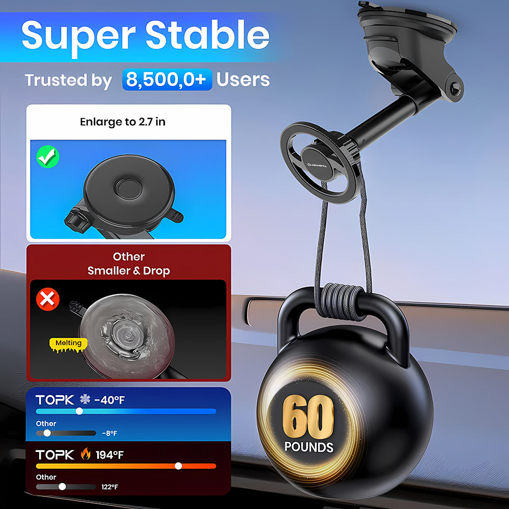 Techsuit S12 Magnetic Car Holder, Universal, Black