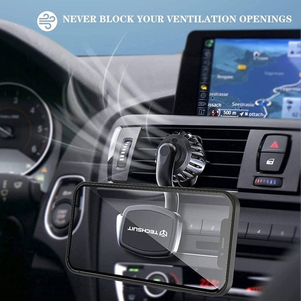 Μαγνητική Βάση Αυτοκινήτου Techsuit S3, Παγκόσμια, Μαύρη