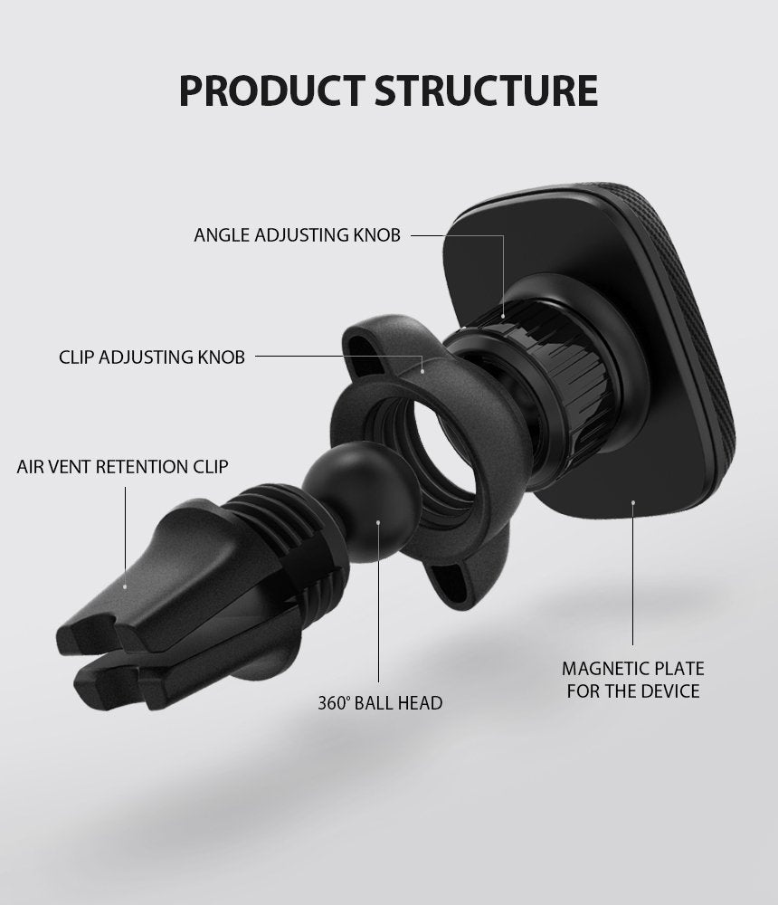 Βάση Αυτοκινήτου Μαγνητική Ringke Power Clip, Universal, Μαύρο