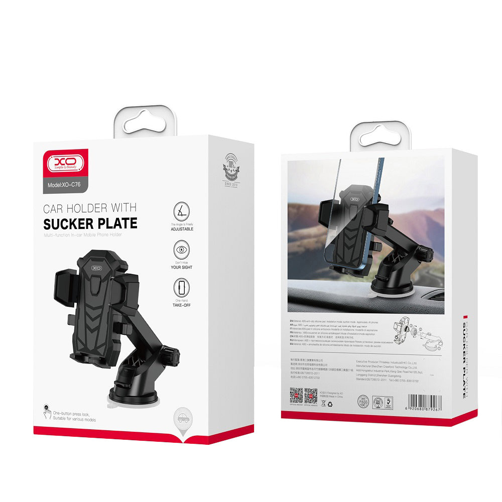 Βάση Αυτοκινήτου XO Design C76, 4inch - 7inch, Μαύρο