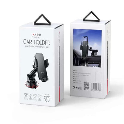Yesido C173 Car Holder, 4.7inch - 7.2inch, Black