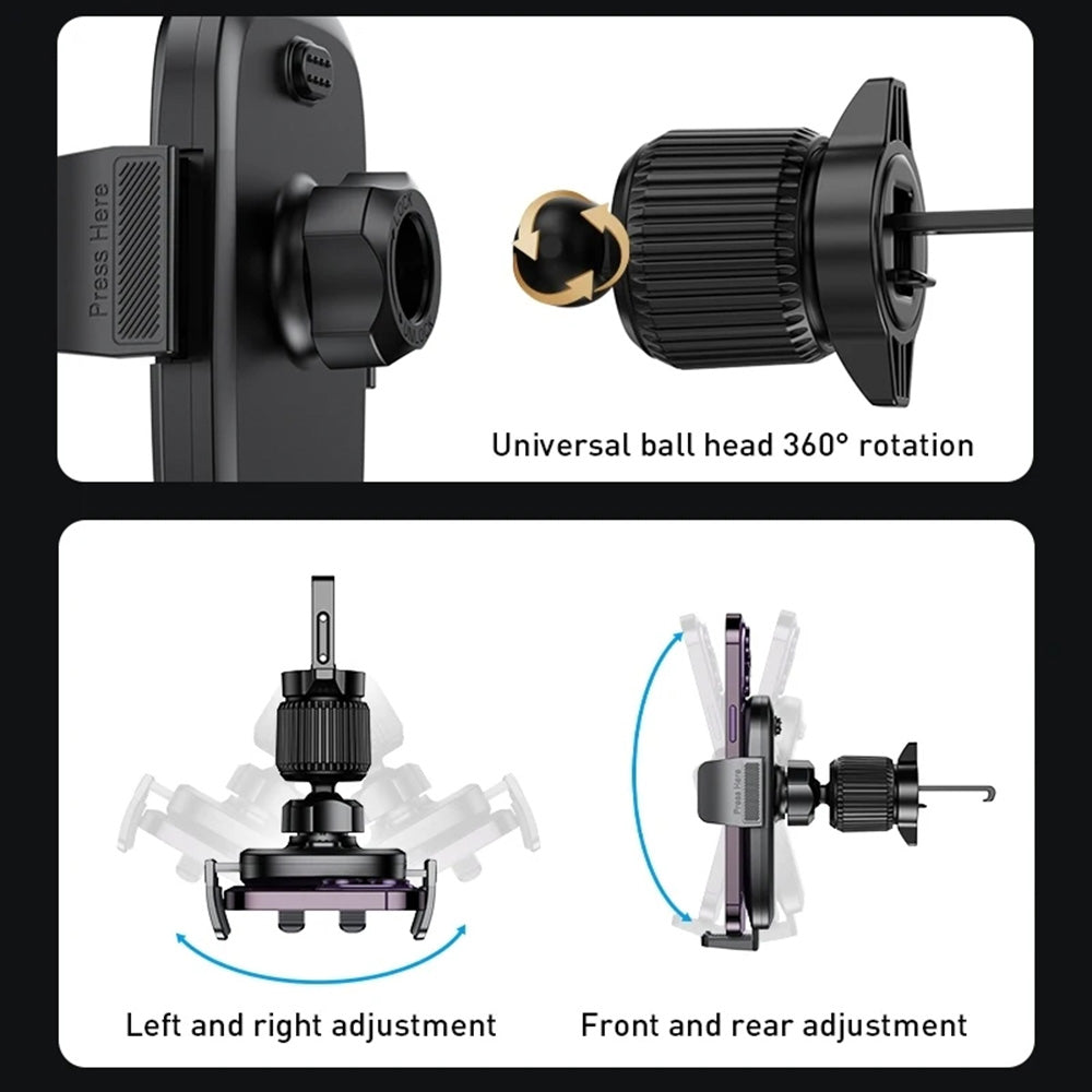 Yesido C241 Car Holder, 4.7inch - 7.2inch, Black