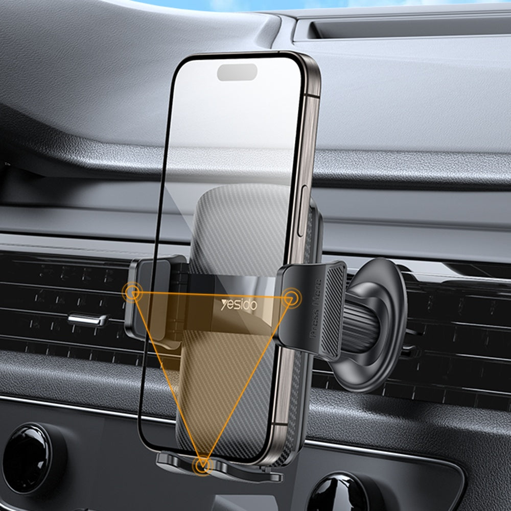 Βάση Αυτοκινήτου Yesido C251, 4.8inch - 7.2inch, Μαύρο