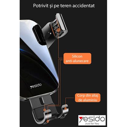 Βάση Αυτοκινήτου Yesido C87, Παγκόσμια, Μαύρη