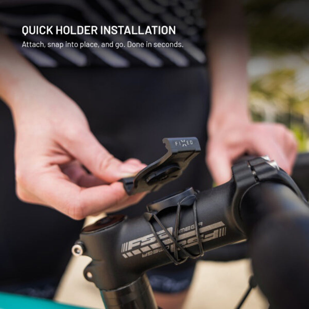 Βάση Ποδηλάτου Fixed για Garmin Watch 22mm / Edge Computer, Μαύρο