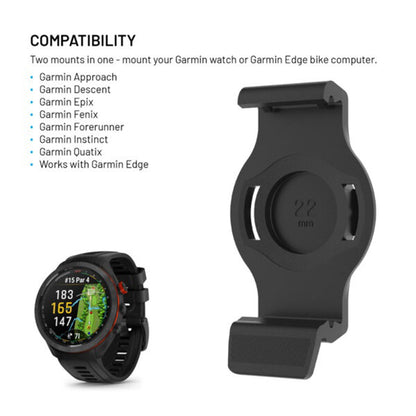 Βάση Ποδηλάτου Fixed για Garmin Watch 22mm / Edge Computer, Μαύρο