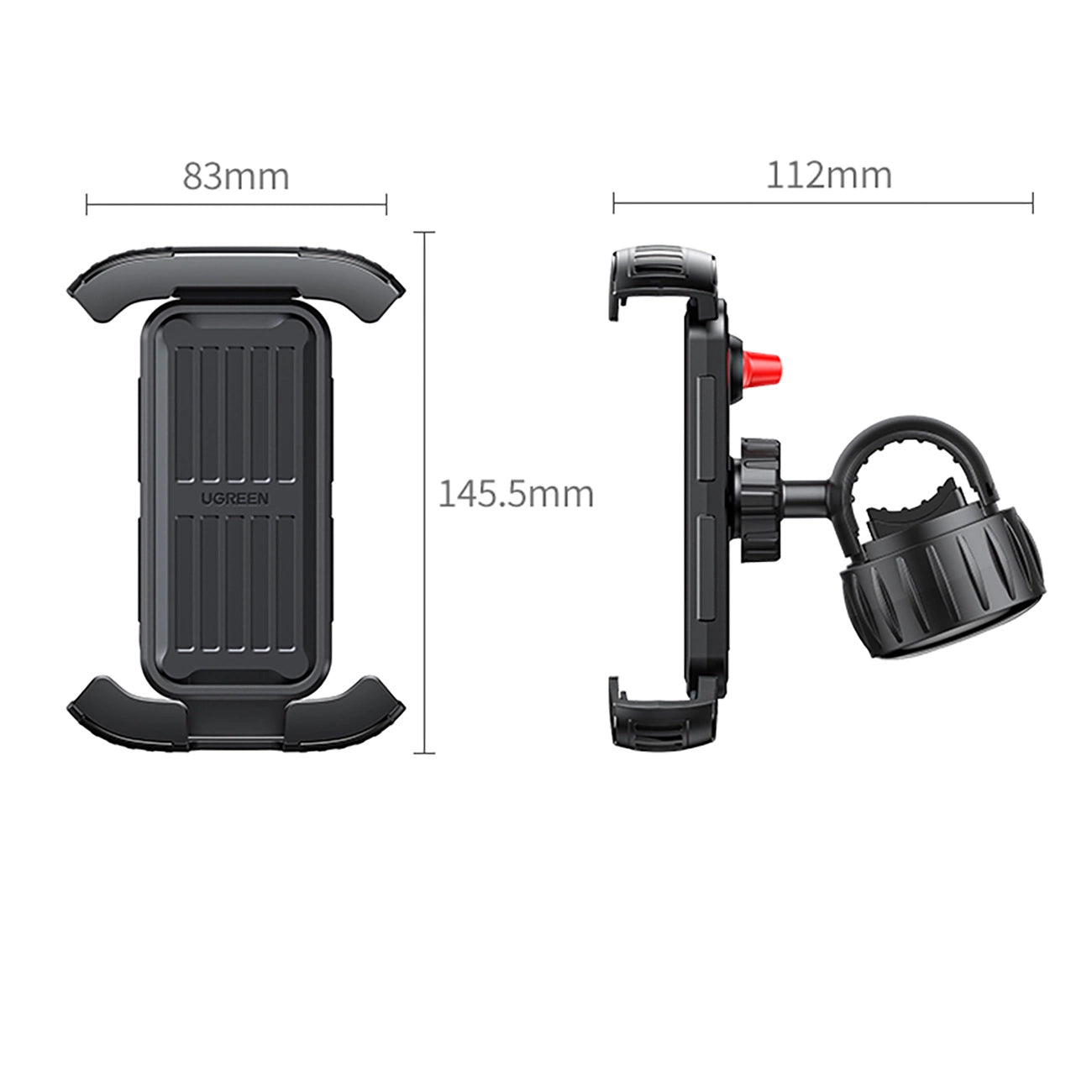UGREEN LP494 Bicycle Holder, 4.7inch - 6.8inch, Black