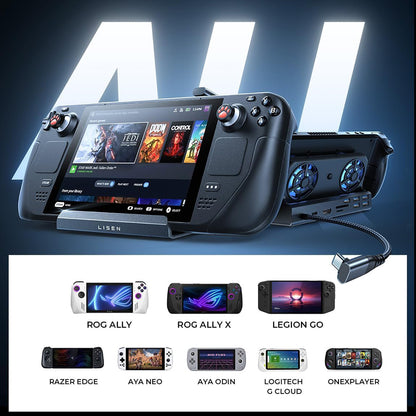 Hub Υποστήριξης με Ψύκτη Lisen S1 για Κονσόλα ROG / Lenovo / Razer / Aya / Logitech / Onexplayer Series, Μαύρο YL0423110005