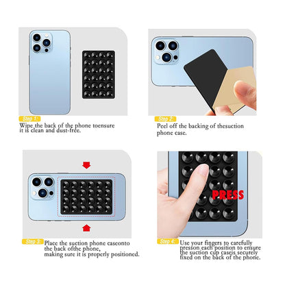 Βάση με Βεντούζες Techsuit SB-PAD, Μαύρο