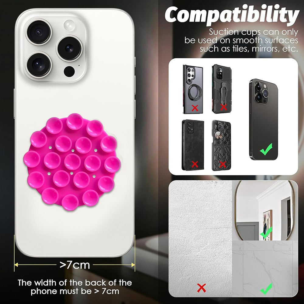 Βάση με Βεντούζες Techsuit SR-CUP, Κόκκινο