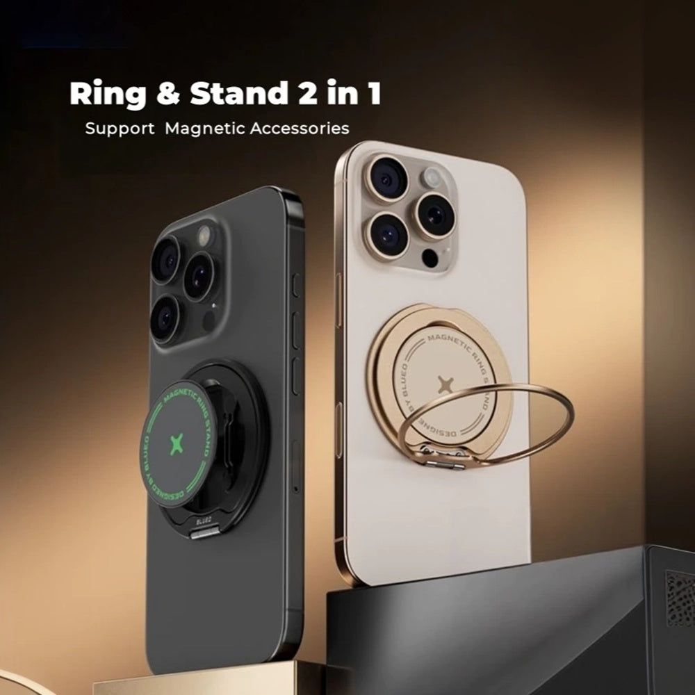 Υποστήριξη Δαχτυλιδιού Blueo Slim, Παγκόσμιο, Μαύρο