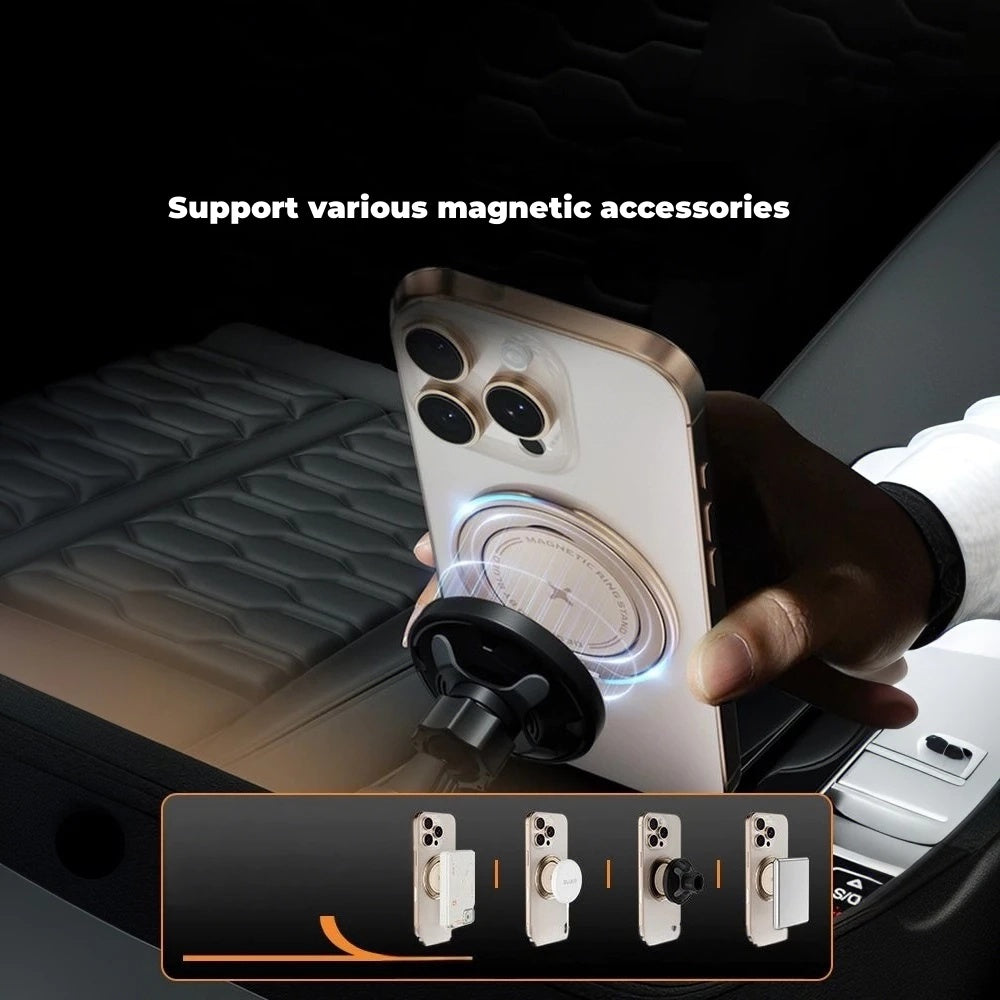 Υποστήριξη Δαχτυλιδιού Blueo Slim, Παγκόσμιο, Μαύρο