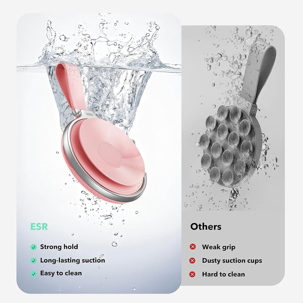 Υποστήριξη Δαχτυλιδιού ESR HaloLock Δερμάτινη, Παγκόσμια, Ροζ