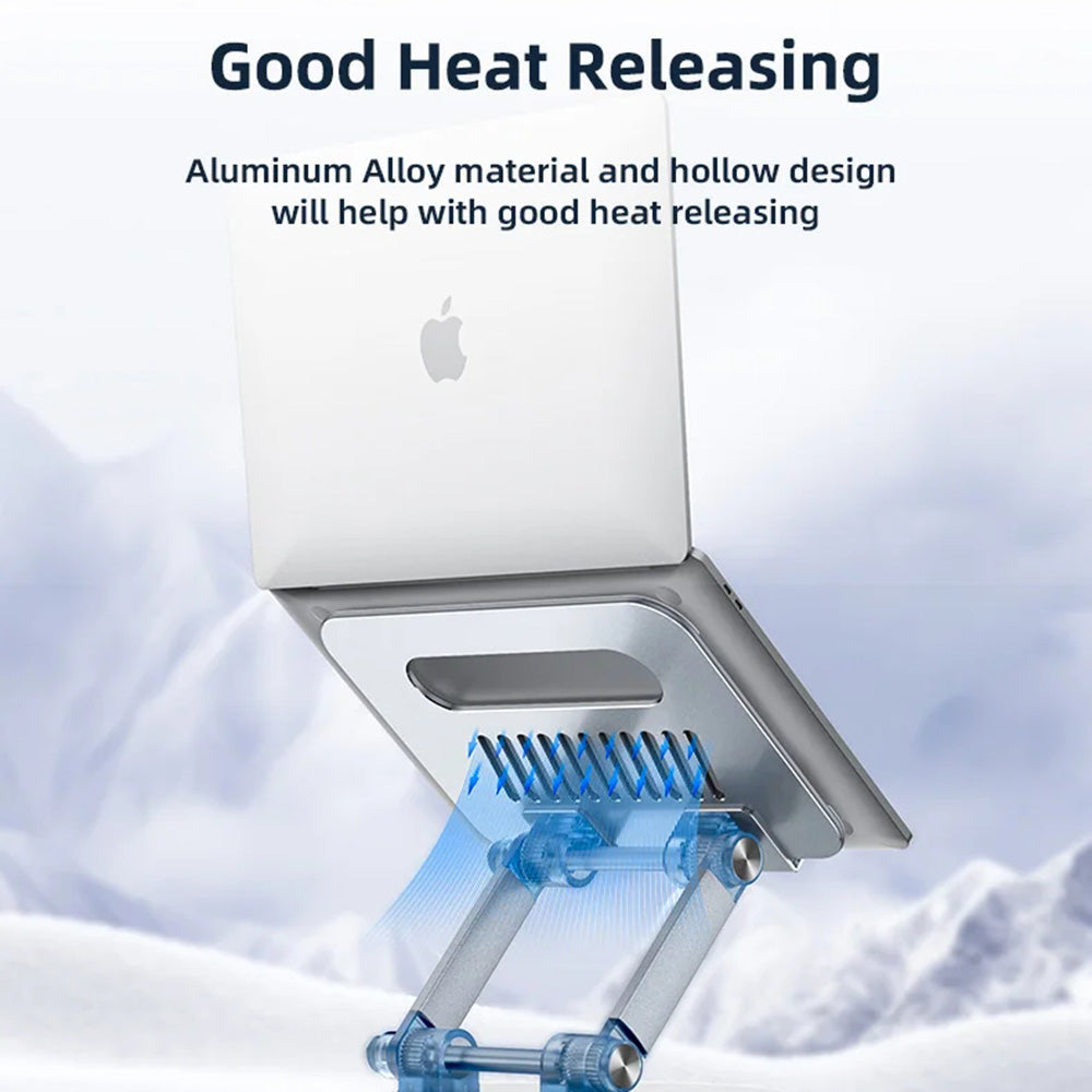 Βάση Yesido LP06 για Laptop 10inch - 17.3inch, Ασημί