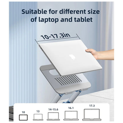 Βάση Yesido LP06 για Laptop 10inch - 17.3inch, Ασημί