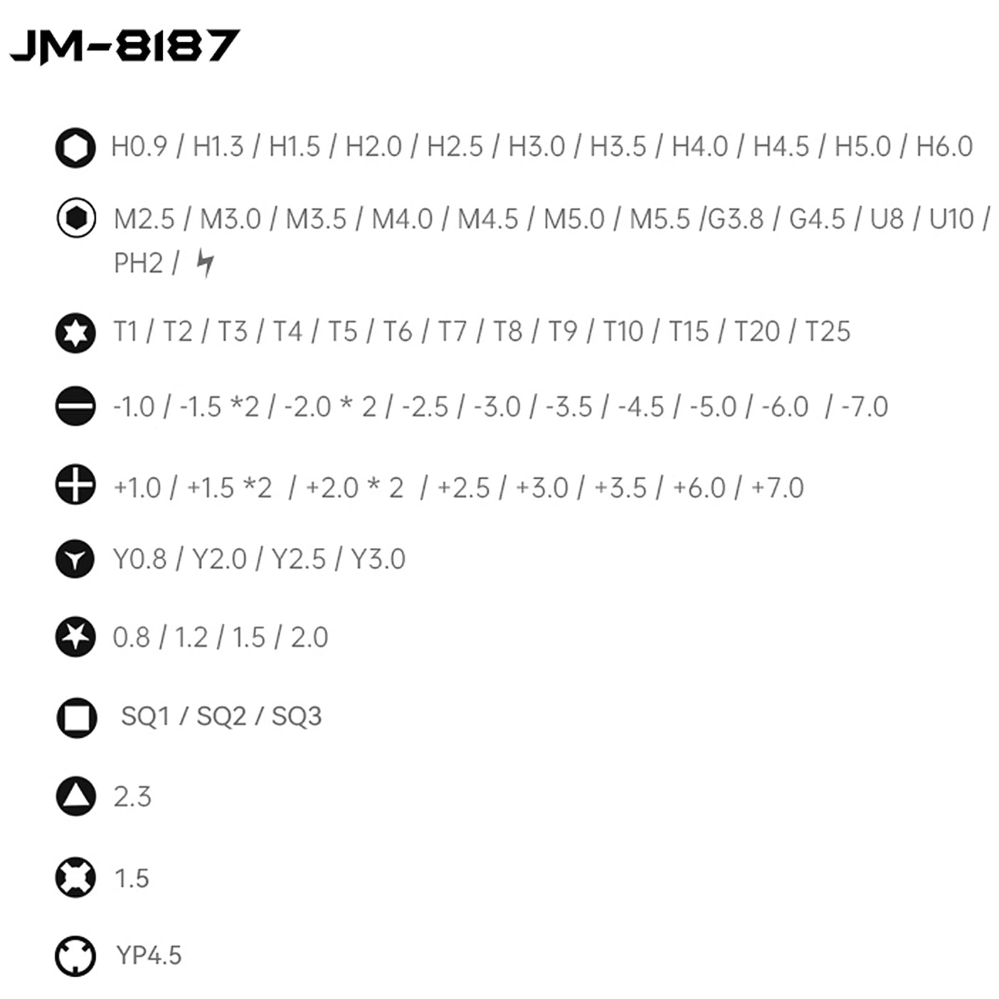 Κατσαβίδι Jakemy JM-8187, 83in1, ασημί