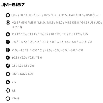 Κατσαβίδι Jakemy JM-8187, 83in1, ασημί