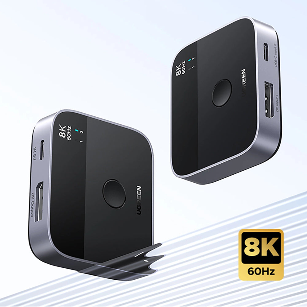 Switch Video DisplayPort / USB-C UGREEN 65878, Μαύρο