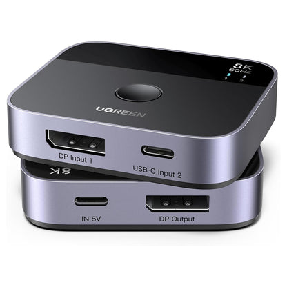 Switch Video DisplayPort / USB-C UGREEN 65878, Μαύρο