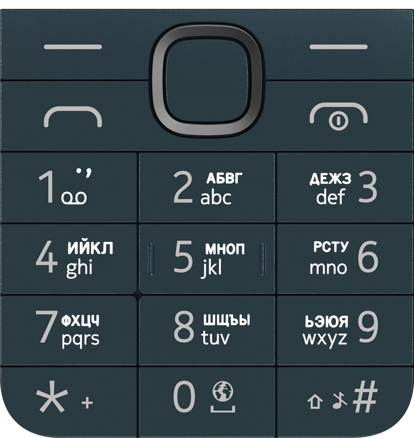 Κυριλλικό πληκτρολόγιο για Nokia 225 4G (2024), Μπλε
