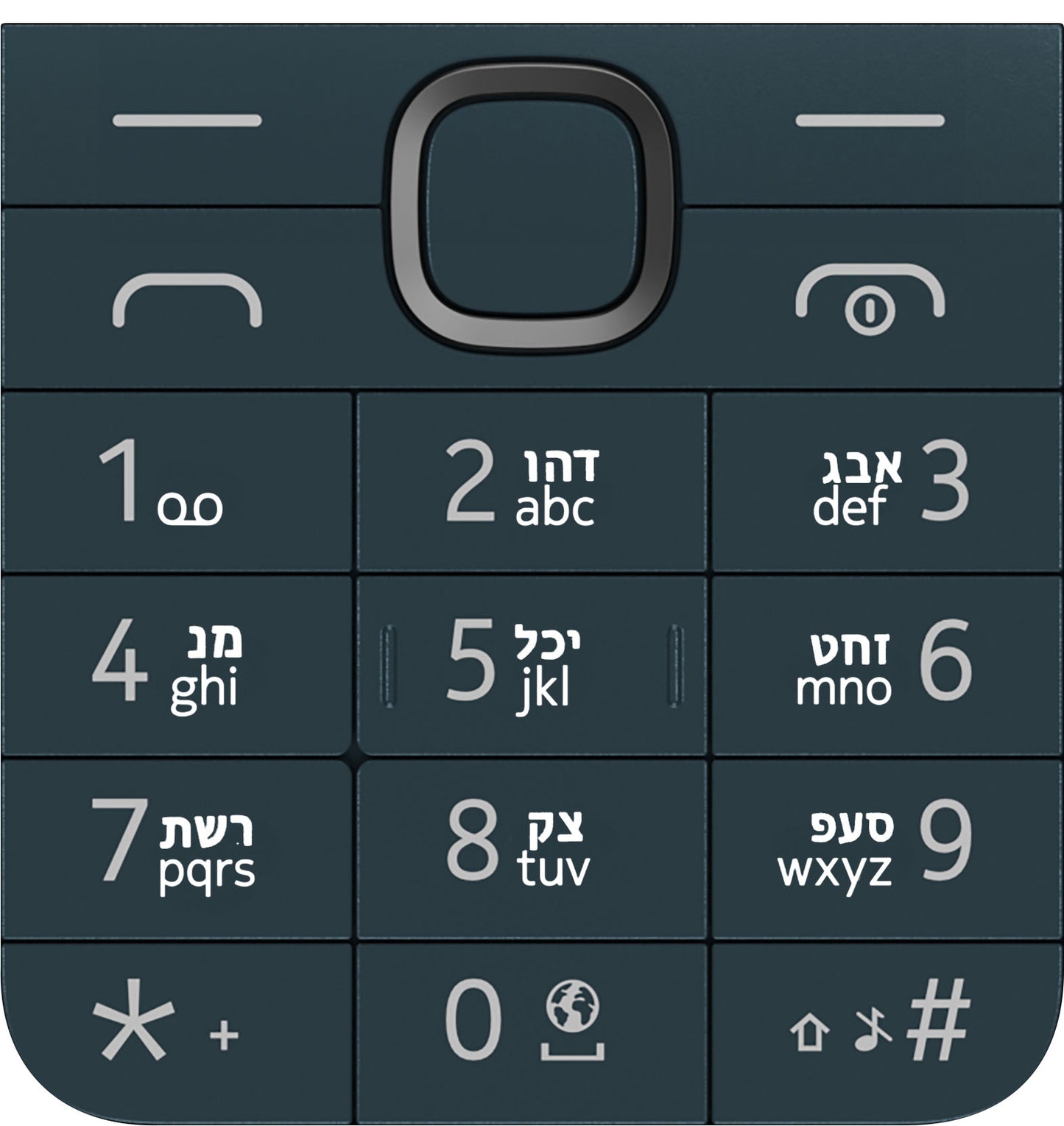 Πληκτρολόγιο Εβραϊκό για Nokia 225 4G (2024), Μπλε