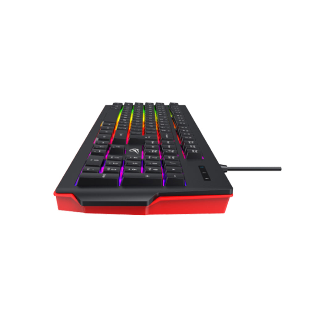 Πληκτρολόγιο Gaming HAVIT KB866L, RGB, 1.4m, Μαύρο Κόκκινο