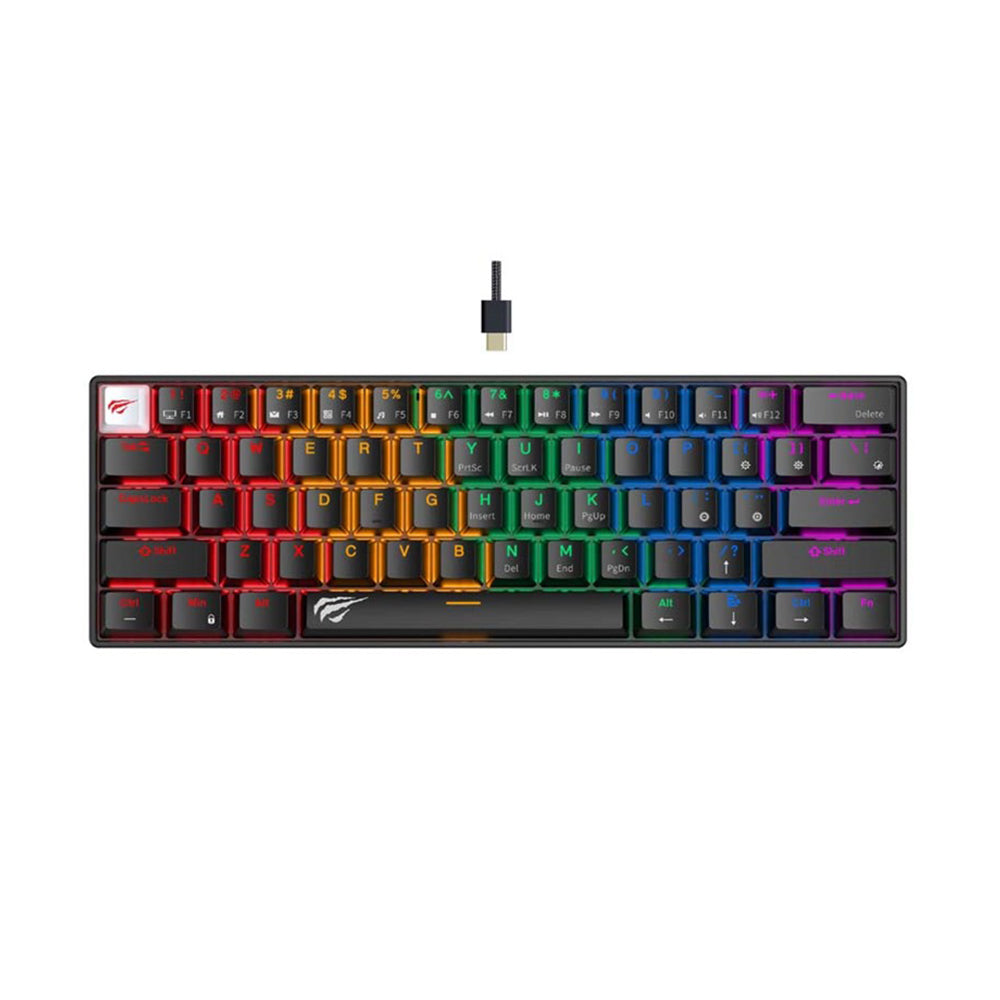 Πληκτρολόγιο Gaming HAVIT KB903L, RGB, 1.8m, Μαύρο