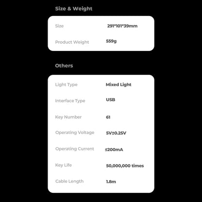 Πληκτρολόγιο Gaming HAVIT KB903L, RGB, 1.8m, Διαφανές Λευκό