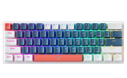 Πληκτρολόγιο Gaming Ενσύρματο USB Machenike K500-B61 Μηχανικό, RGB, Φωτισμός Πίσω, Καφέ, Μπλε Άσπρο