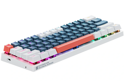 Πληκτρολόγιο Gaming Ενσύρματο USB Machenike K500-B61 Μηχανικό, RGB, Φωτισμός Πίσω, Καφέ, Μπλε Άσπρο
