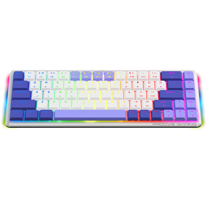 Ασύρματο Gaming Πληκτρολόγιο Proove AFK, RGB, BT / Wi-Fi / Ενσύρματο, 1.5m, Λευκό WKAFKEN22002