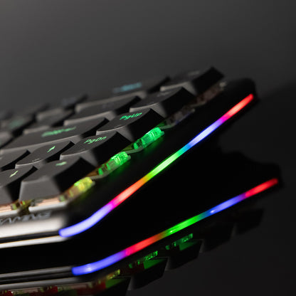 Ασύρματο Gaming Πληκτρολόγιο Proove AFK, RGB, BT / Wi-Fi / Ενσύρματο, 1.5m, Λευκό WKAFKEN22002