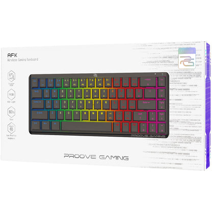 Ασύρματο Gaming Πληκτρολόγιο Proove AFK, RGB, BT / Wi-Fi / Ενσύρματο, 1.5m, Μαύρο WKAFKEN22001