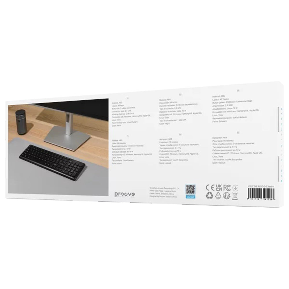 Ασύρματο Πληκτρολόγιο Proove Classic Code, Μαύρο KBCDEN00003001