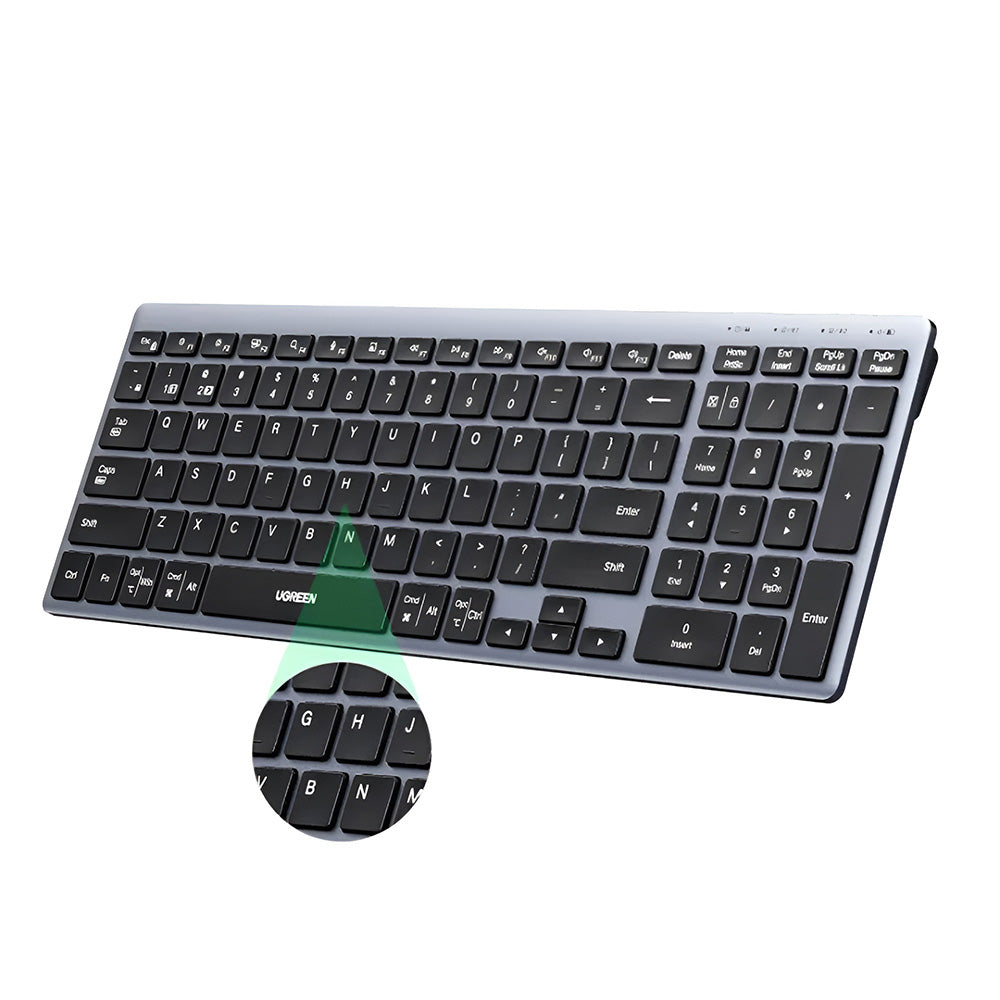 Ασύρματο Πληκτρολόγιο UGREEN K552 (75163), BT / Wi-Fi, Μαύρο